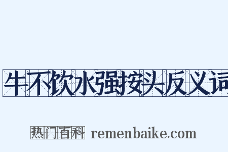 牛不饮水强按头反义词是什么意思的图片